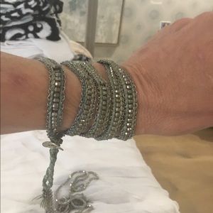 Nakamol beaded and rope bracelet